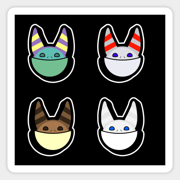 Space Cats Magnet by LazyDayGalaxy